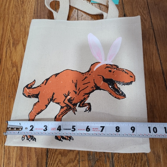 Dinosaur canvas tota bag T-Rex - Picture 8 of 10